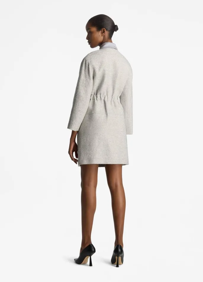 St John Jackets and Coats Women Silver Tweed Jacket Platinum Multi St John Jackets and Coats Women Silver Tweed Jacket Platinum Multi