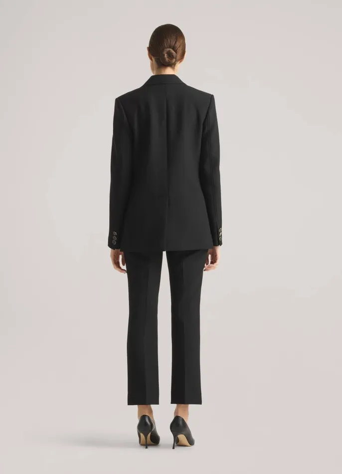 St John Jackets and Coats Women Stretch Crepe Double Button Jacket Black St John Jackets and Coats Women Stretch Crepe Double Button Jacket Black