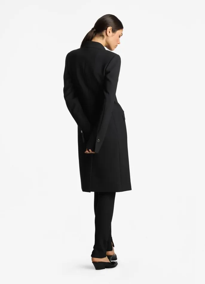 St John Jackets and Coats Women Stretch Crepe Suiting Topper Black St John Jackets and Coats Women Stretch Crepe Suiting Topper Black