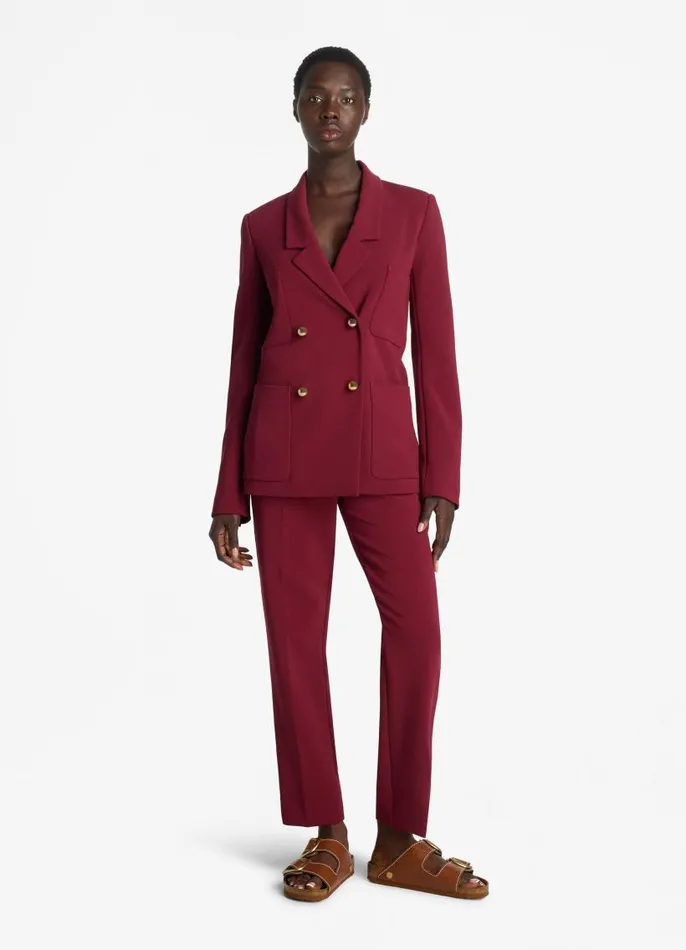 St John Jackets and Coats Women Stretch Italian Knit Cady Jacket Raspberry St John Jackets and Coats Women Stretch Italian Knit Cady Jacket Raspberry
