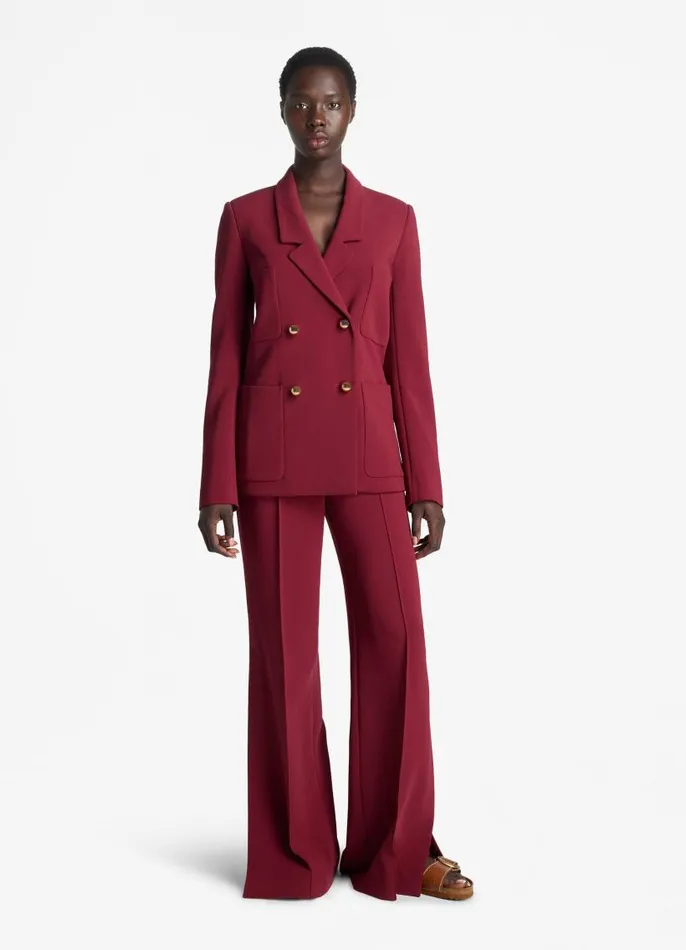 St John Jackets and Coats Women Stretch Italian Knit Cady Jacket Raspberry St John Jackets and Coats Women Stretch Italian Knit Cady Jacket Raspberry