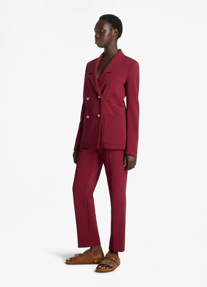 St John Jackets and Coats Women Stretch Italian Knit Cady Jacket Raspberry St John Jackets and Coats Women Stretch Italian Knit Cady Jacket Raspberry