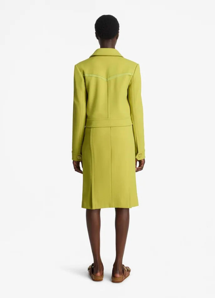St John Jackets and Coats Women Tailored Wool Blend Jacket Chartreuse St John Jackets and Coats Women Tailored Wool Blend Jacket Chartreuse