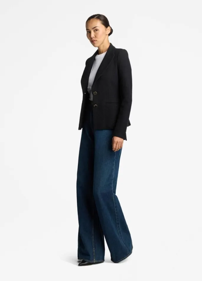 St John Jackets and Coats Women The Studio Tweed Jacket Black St John Jackets and Coats Women The Studio Tweed Jacket Black