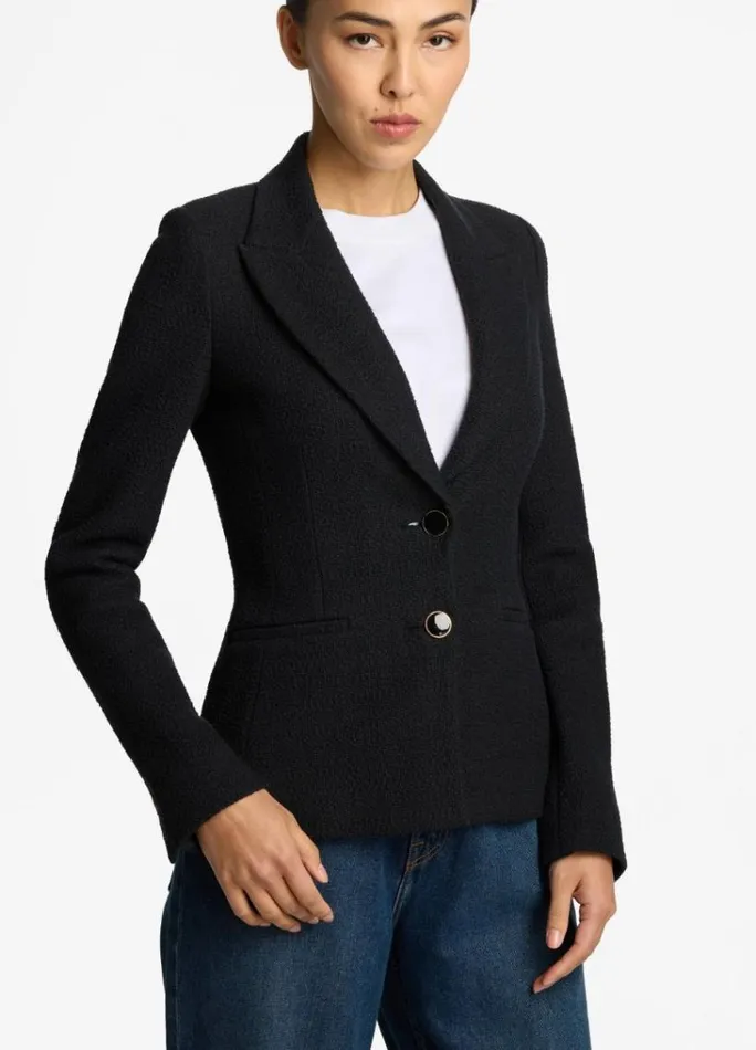 St John Jackets and Coats Women The Studio Tweed Jacket Black St John Jackets and Coats Women The Studio Tweed Jacket Black