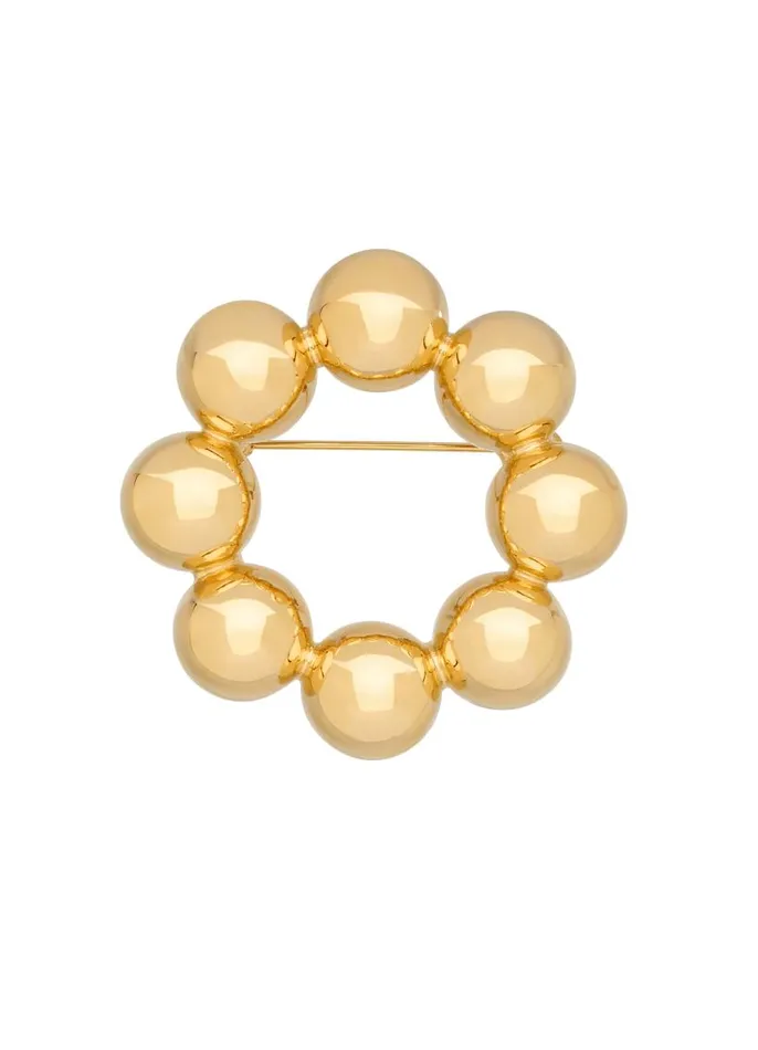 St John Jewelry Women Round Pin Gold