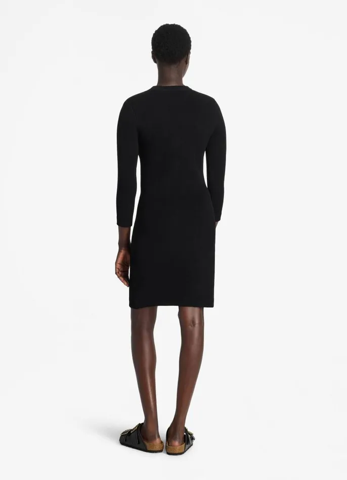 St John Knit Dresses Women SJ Signature Trompe L039Oeil Dress Black St John Knit Dresses Women SJ Signature Trompe L039Oeil Dress Black
