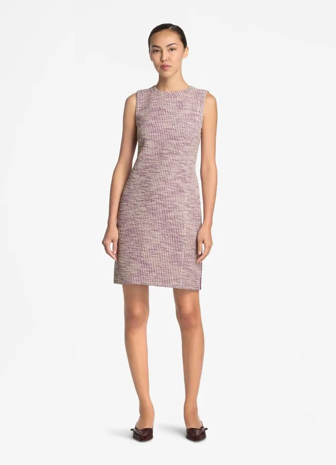 St John Knitwear Women Slub Moulin Knit Dress Amethystecru Multi St John Knitwear Women Slub Moulin Knit Dress Amethystecru Multi