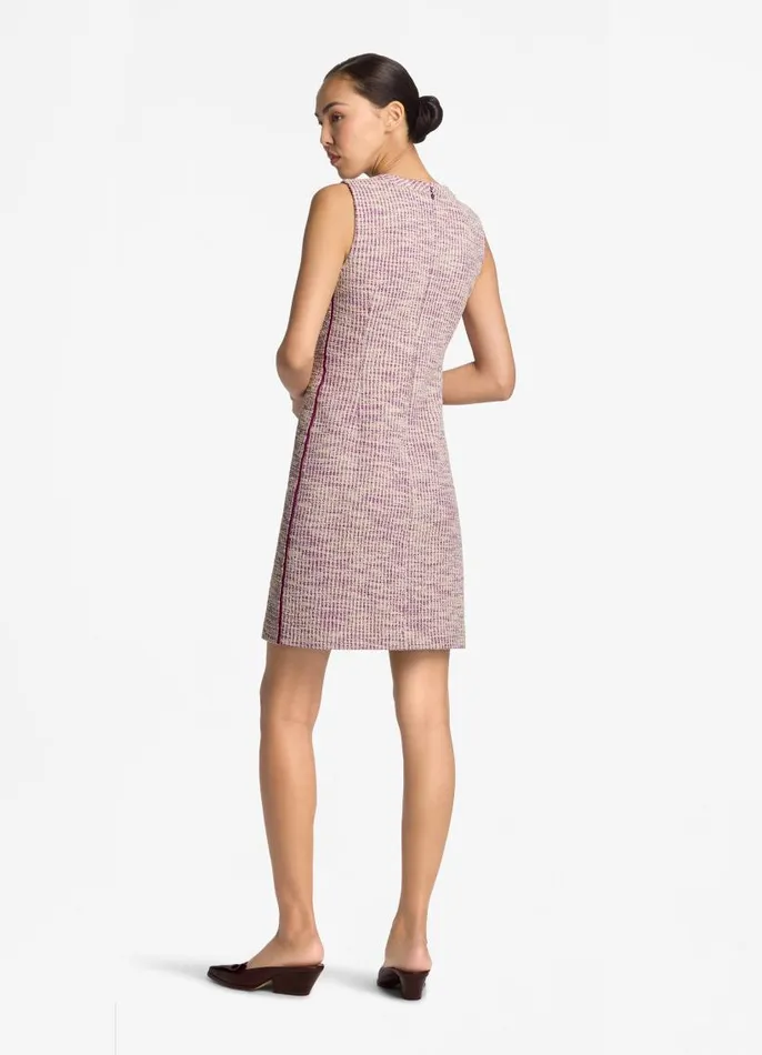 St John Knitwear Women Slub Moulin Knit Dress Amethystecru Multi St John Knitwear Women Slub Moulin Knit Dress Amethystecru Multi