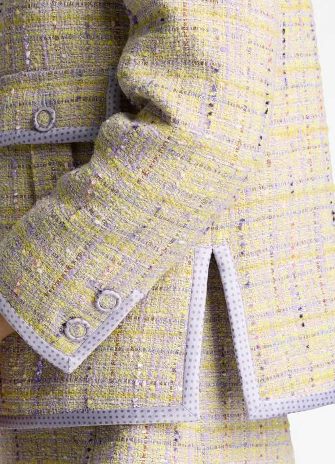 St John Matching Sets Women Lurex Tweed Pocket Jacket Amethystdusty Lavender Multi St John Matching Sets Women Lurex Tweed Pocket Jacket Amethystdusty Lavender Multi