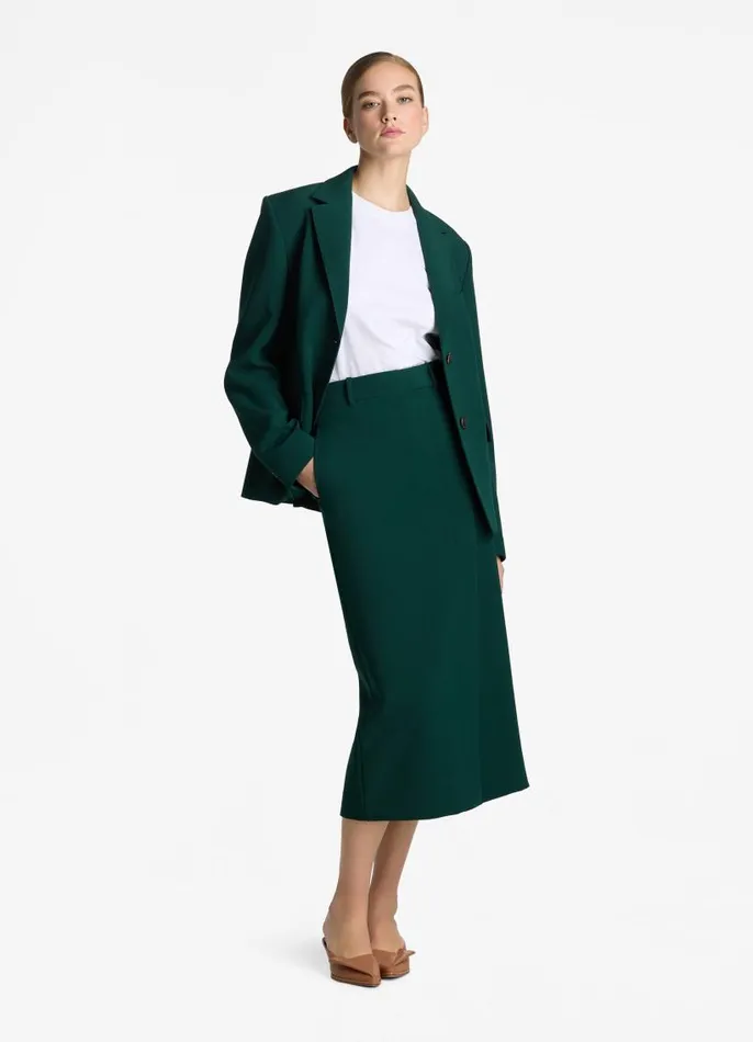St John Matching Sets Women Stretch Cady Jacket Spruce St John Matching Sets Women Stretch Cady Jacket Spruce