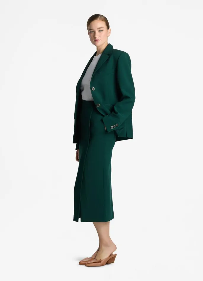 St John Matching Sets Women Stretch Cady Jacket Spruce St John Matching Sets Women Stretch Cady Jacket Spruce
