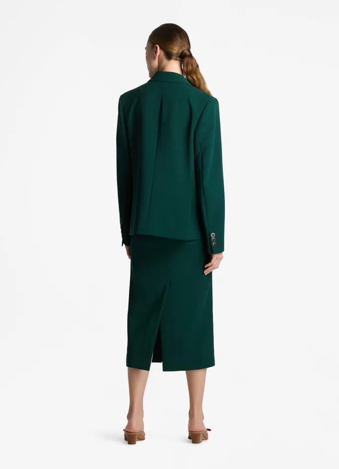 St John Matching Sets Women Stretch Cady Jacket Spruce St John Matching Sets Women Stretch Cady Jacket Spruce