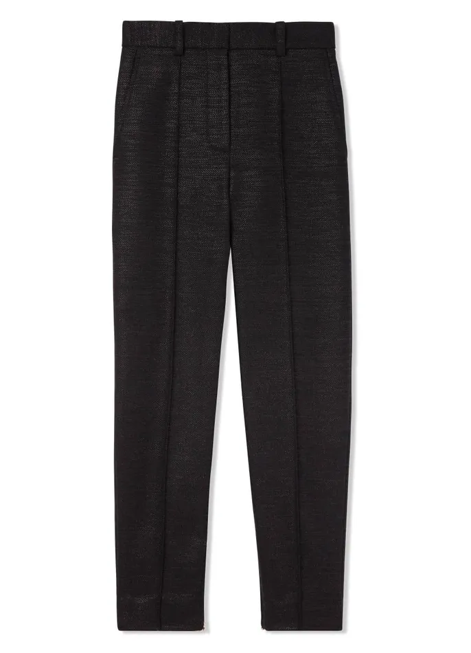 St John Pants Women Metallic Twill Pant Black