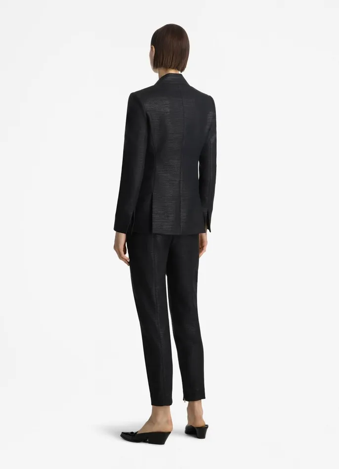 St John Pants Women Metallic Twill Pant Black St John Pants Women Metallic Twill Pant Black