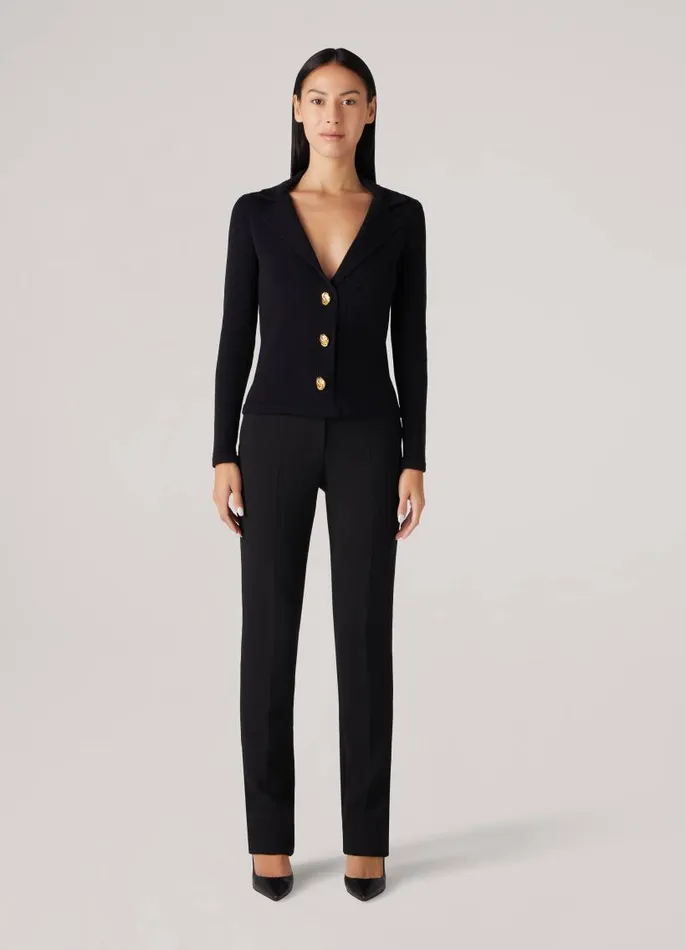 St John Pants Women Michelle Stretch Crepe Suiting Pant WPockets Black St John Pants Women Michelle Stretch Crepe Suiting Pant WPockets Black