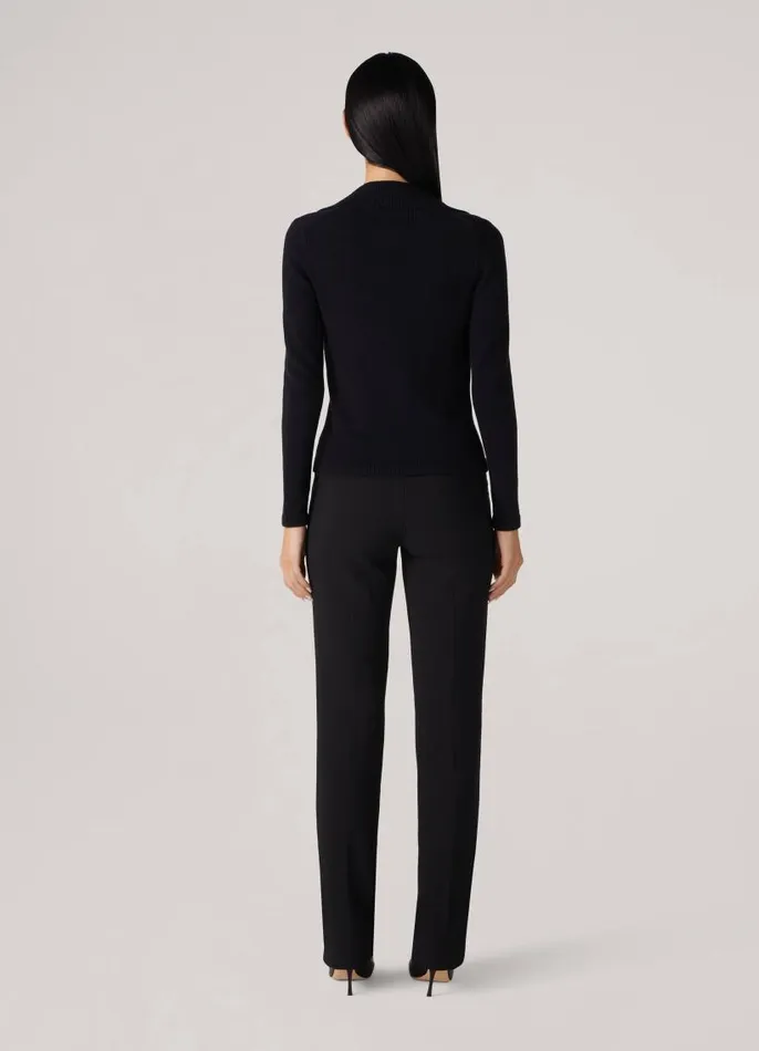 St John Pants Women Michelle Stretch Crepe Suiting Pant WPockets Black St John Pants Women Michelle Stretch Crepe Suiting Pant WPockets Black