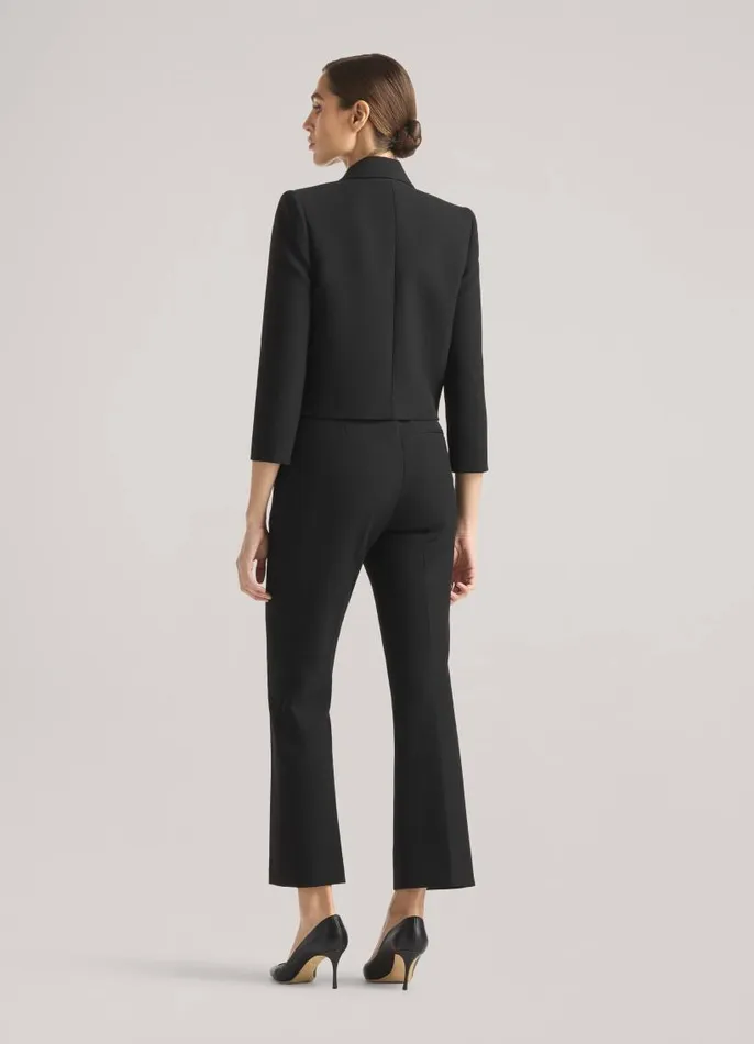 St John Pants Women Stretch Crepe Dress Pant Black St John Pants Women Stretch Crepe Dress Pant Black