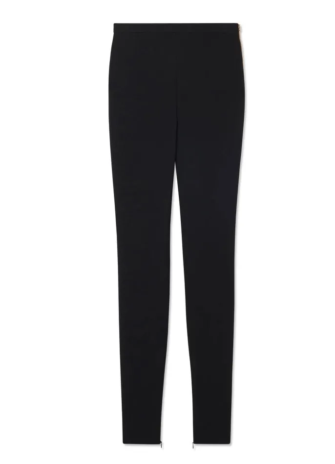 St John Pants Women Stretch Crepe Slim Pant Black