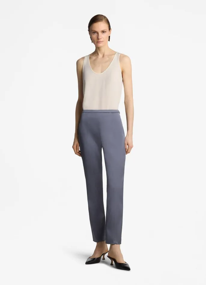 St John Pants Women Stretch Satin Pant Royal Blue St John Pants Women Stretch Satin Pant Royal Blue