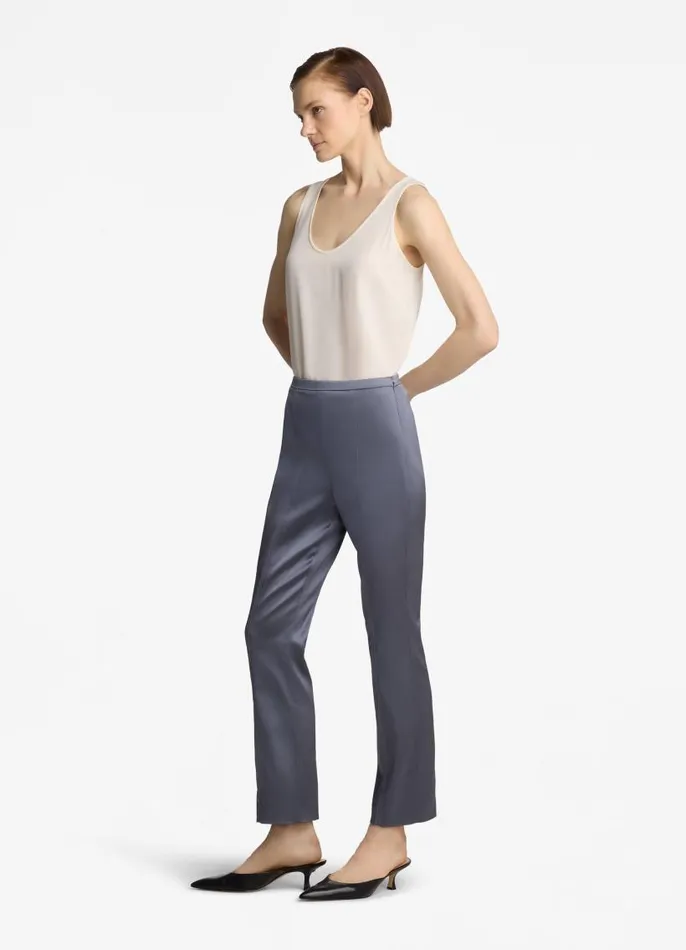 St John Pants Women Stretch Satin Pant Royal Blue St John Pants Women Stretch Satin Pant Royal Blue