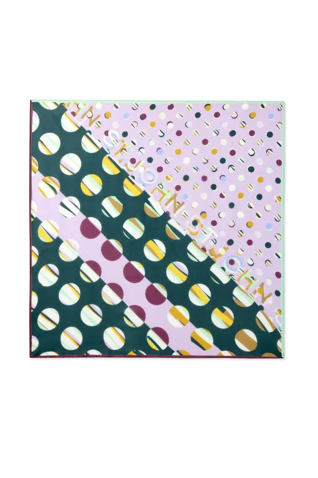 St John Scarves Women Collage Dot Silk Scarf Amethyst Multi