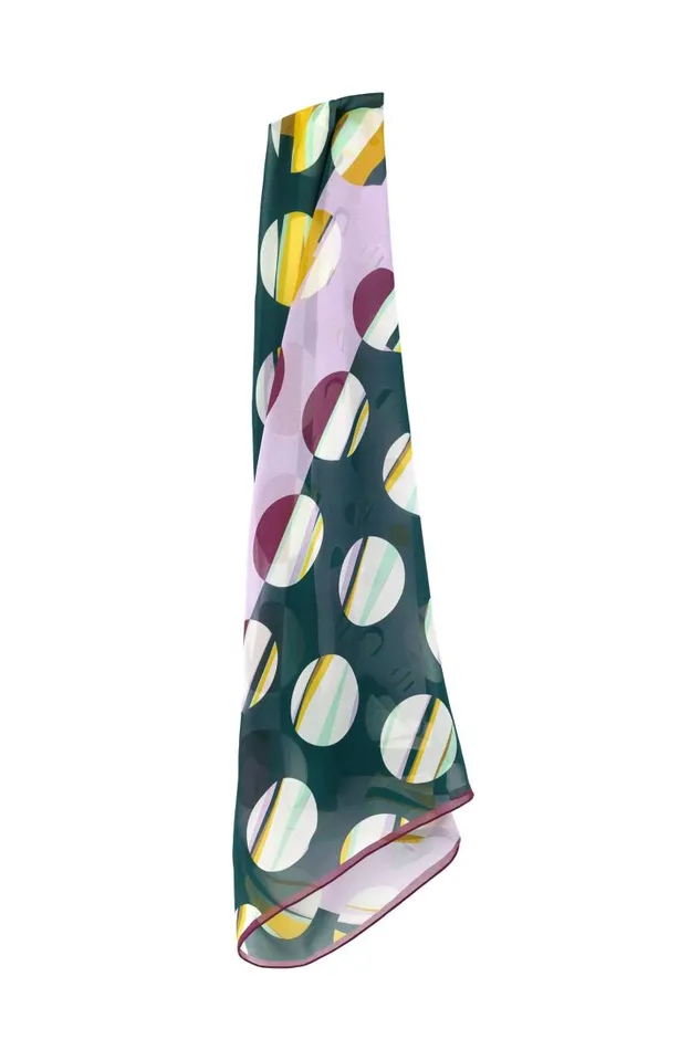 St John Scarves Women Collage Dot Silk Scarf Amethyst Multi St John Scarves Women Collage Dot Silk Scarf Amethyst Multi
