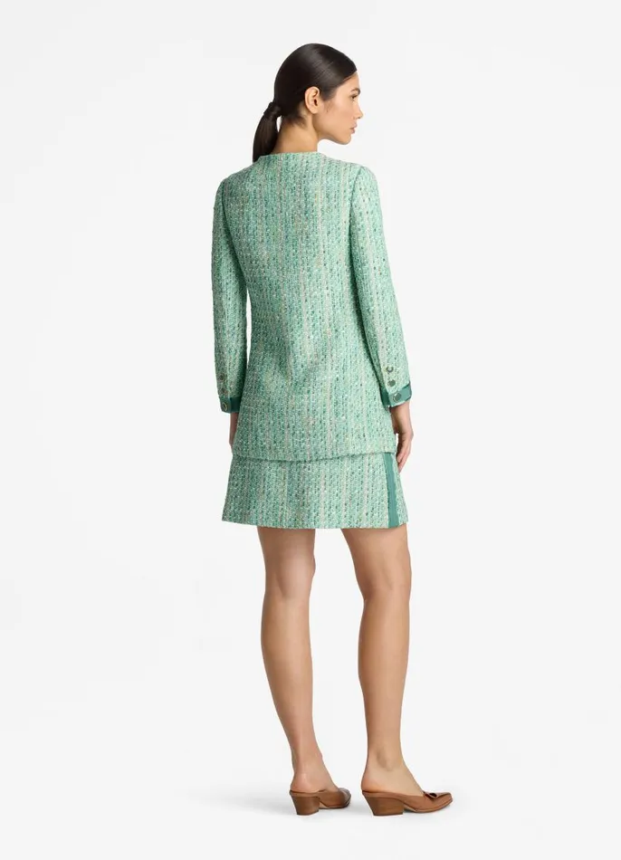 St John Skirts Women Lurex Tweed Short Skirt Jade Multi St John Skirts Women Lurex Tweed Short Skirt Jade Multi