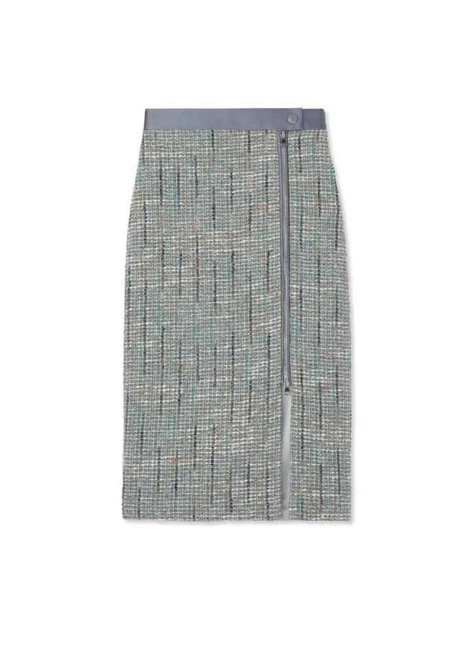 St John Skirts Women Lurex Tweed Skirt Slate Multi