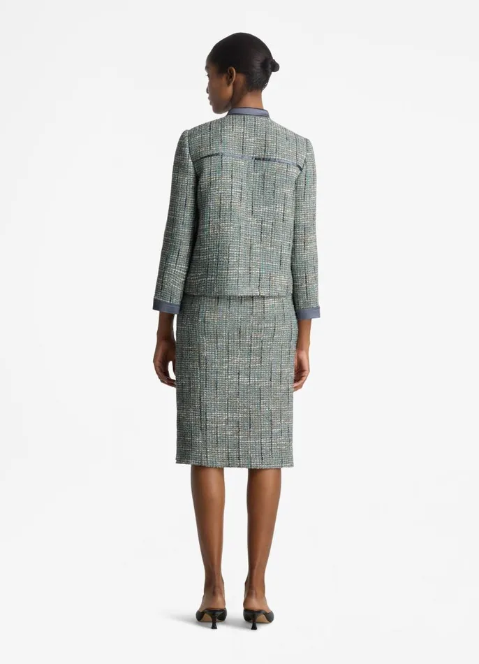 St John Skirts Women Lurex Tweed Skirt Slate Multi St John Skirts Women Lurex Tweed Skirt Slate Multi