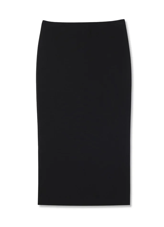 St John Skirts Women Stretch Crepe Suiting Skirt Black