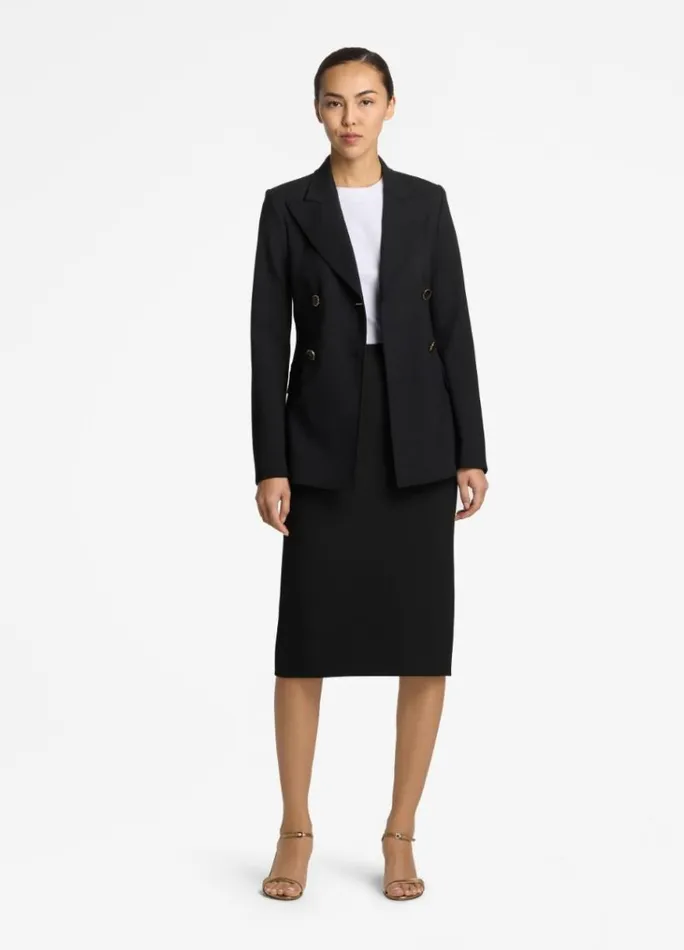 St John Skirts Women Stretch Crepe Suiting Skirt Black St John Skirts Women Stretch Crepe Suiting Skirt Black