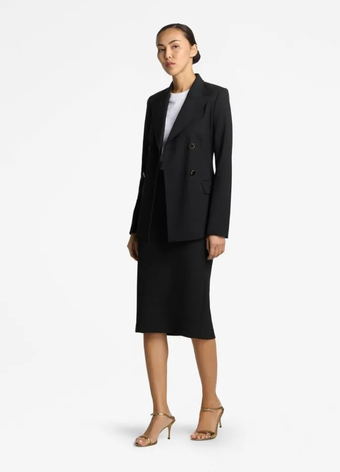 St John Skirts Women Stretch Crepe Suiting Skirt Black St John Skirts Women Stretch Crepe Suiting Skirt Black