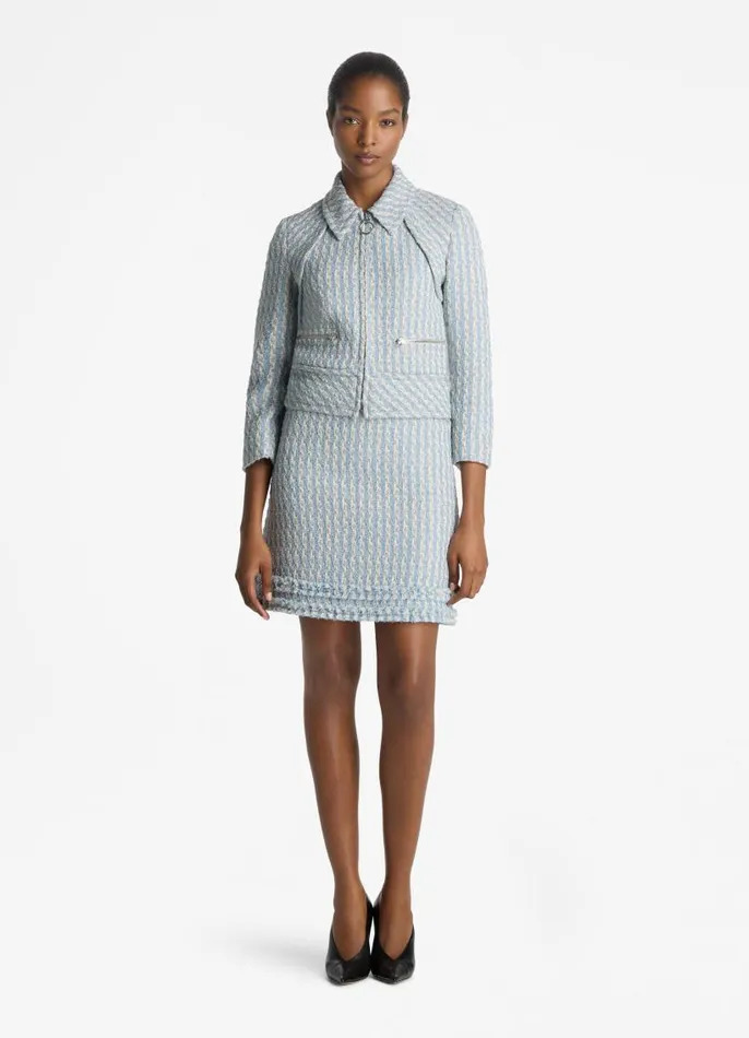 St John Skirts Women Textured Multi Tweed Skirt Powder Bluewhite Multi St John Skirts Women Textured Multi Tweed Skirt Powder Bluewhite Multi