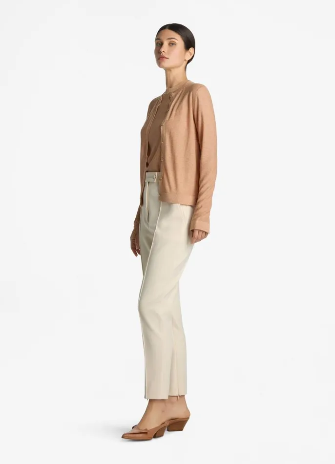 St John Sweaters Women Lurex Jersey Knit Cardigan Light Blossom St John Sweaters Women Lurex Jersey Knit Cardigan Light Blossom