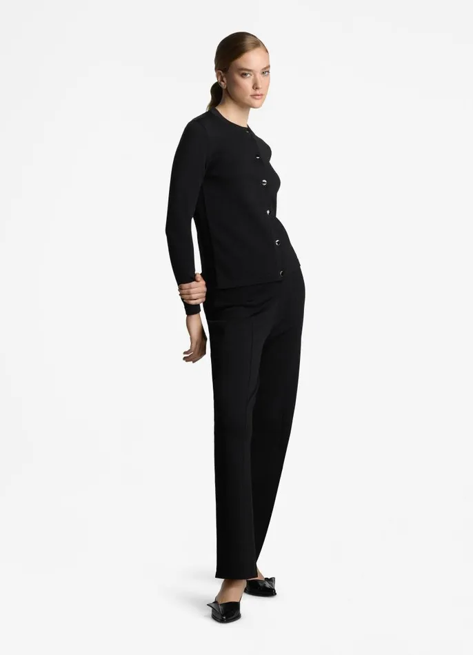 St John Sweaters Women Santiago Knit Cardigan Black St John Sweaters Women Santiago Knit Cardigan Black
