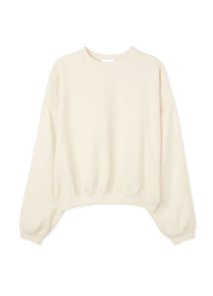 St John Sweaters Women Tonal Tweed Sweatshirt Ecru