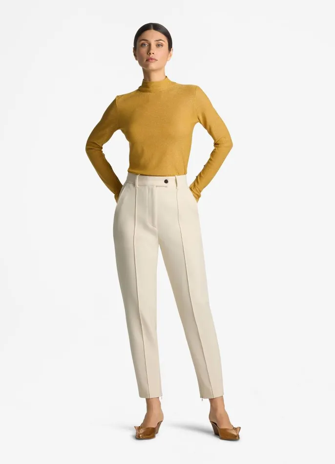 St John Tops and Shells Women Lurex Jersey Knit Turtleneck Sunflower St John Tops and Shells Women Lurex Jersey Knit Turtleneck Sunflower