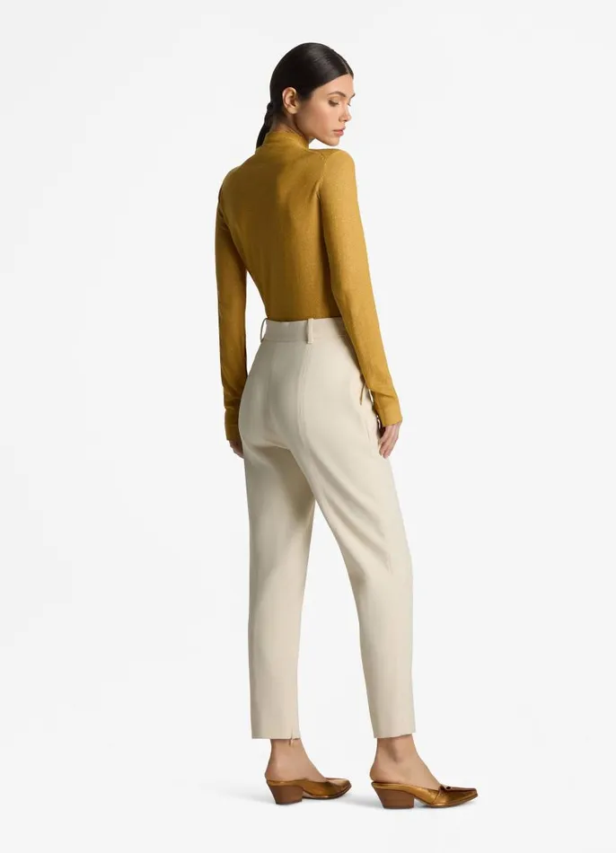 St John Tops and Shells Women Lurex Jersey Knit Turtleneck Sunflower St John Tops and Shells Women Lurex Jersey Knit Turtleneck Sunflower