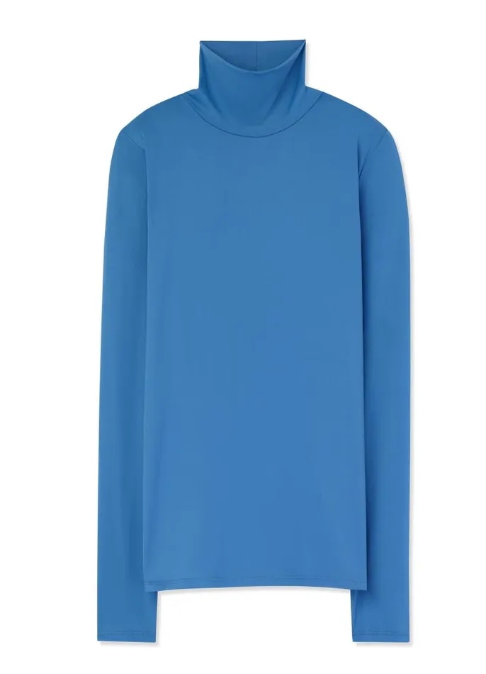 St John Tops and Shells Women Nuda Turtleneck Top Laguna