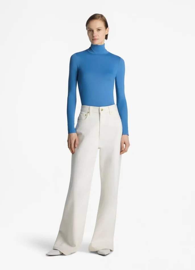 St John Tops and Shells Women Nuda Turtleneck Top Laguna St John Tops and Shells Women Nuda Turtleneck Top Laguna