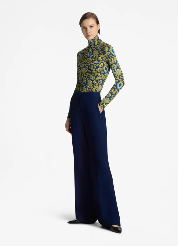 St John Tops and Shells Women Paisley Print Nuda Turtleneck Saddle Multi St John Tops and Shells Women Paisley Print Nuda Turtleneck Saddle Multi