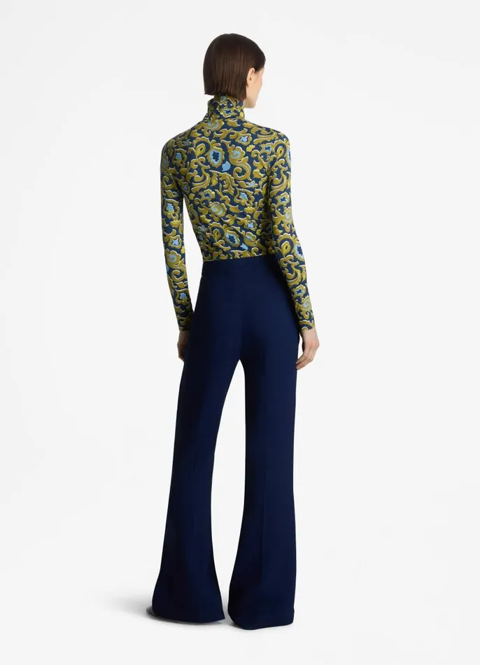 St John Tops and Shells Women Paisley Print Nuda Turtleneck Saddle Multi St John Tops and Shells Women Paisley Print Nuda Turtleneck Saddle Multi