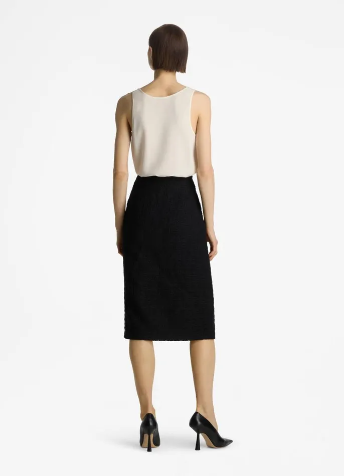 St John Tops and Shells Women Silk Crepe De Chine Shell Ecru St John Tops and Shells Women Silk Crepe De Chine Shell Ecru
