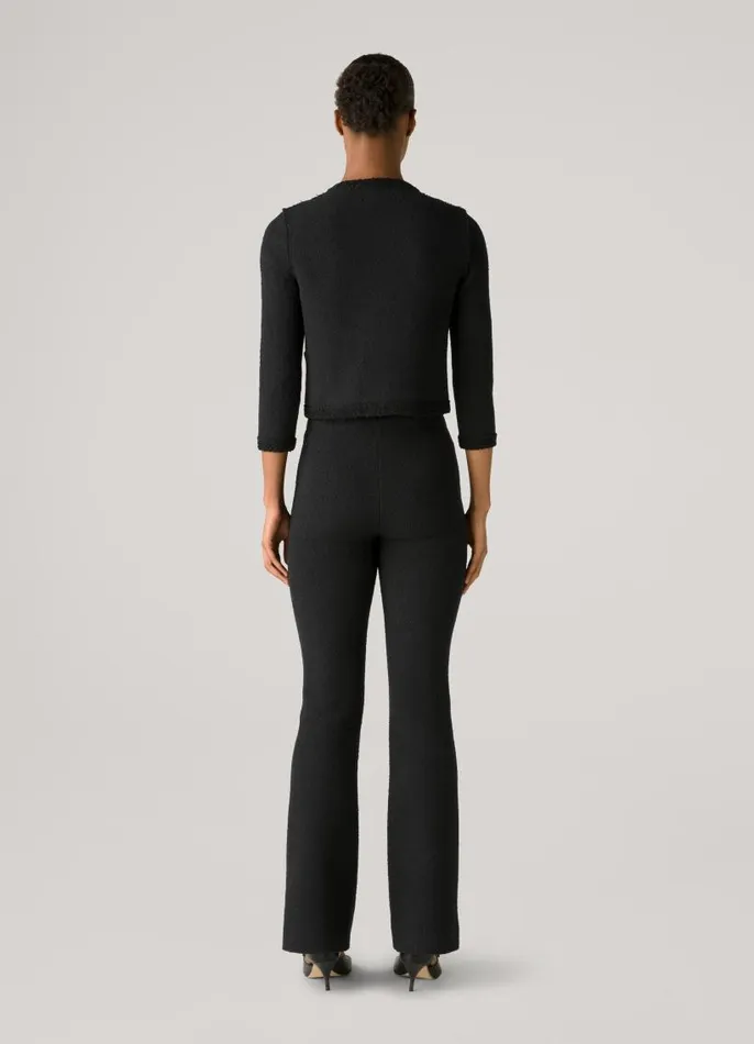 St John Transitional Clothing Women Compact Boucle Knit Pant Black St John Transitional Clothing Women Compact Boucle Knit Pant Black