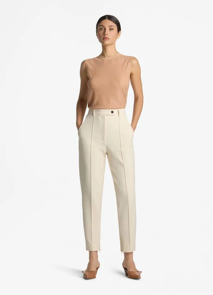 St John Transitional Clothing Women Lurex Jersey Knit Shell Light Blossom St John Transitional Clothing Women Lurex Jersey Knit Shell Light Blossom