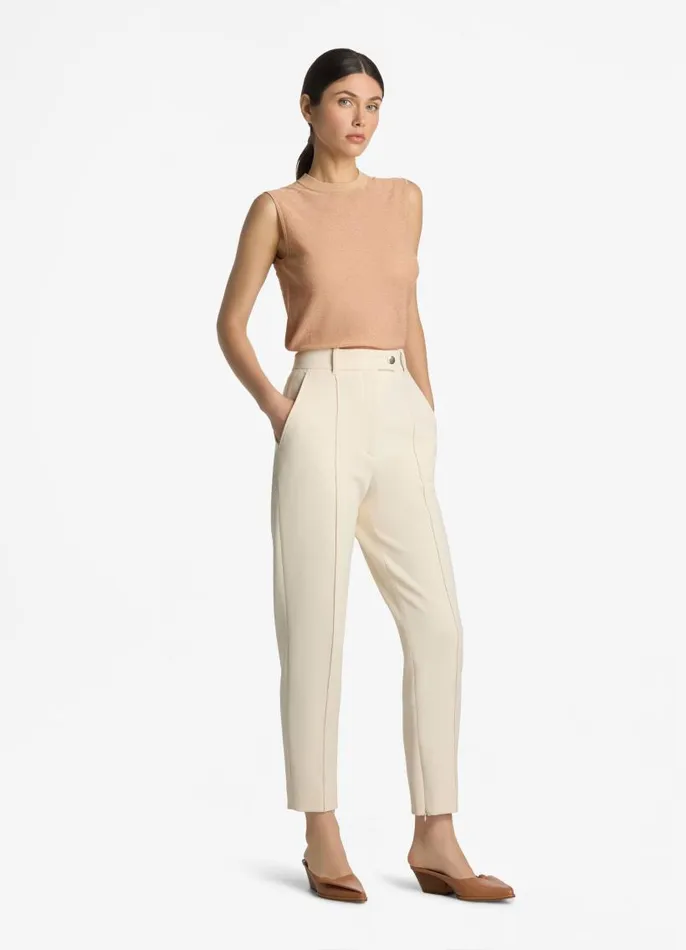 St John Transitional Clothing Women Lurex Jersey Knit Shell Light Blossom St John Transitional Clothing Women Lurex Jersey Knit Shell Light Blossom