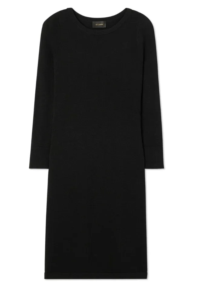 St John Workwear Dresses Women Santiago Knit Bateau Dress Black