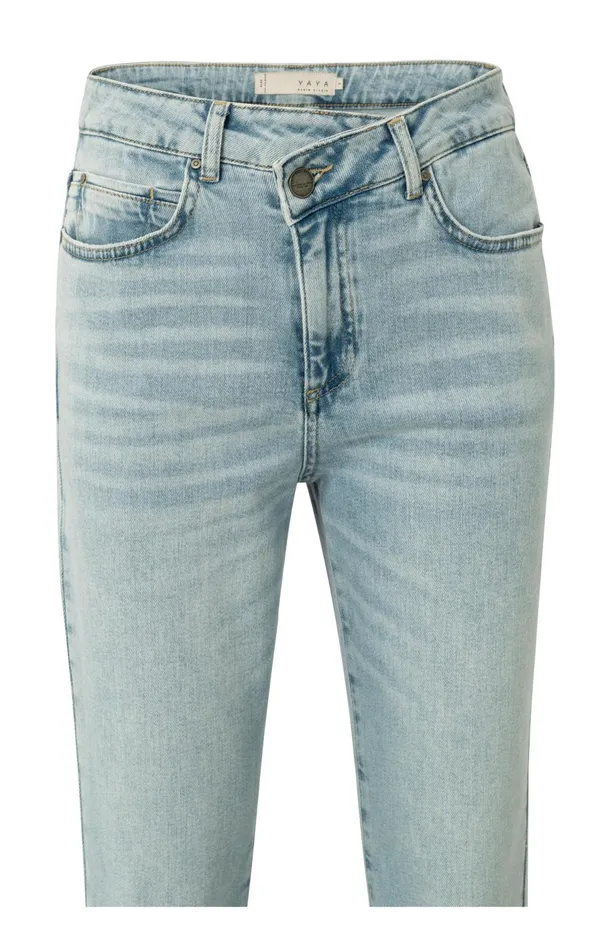 Straight Fit Jeans With Wrap Detail Light Blue Denim Women YAYA Jeans Straight Fit Jeans With Wrap Detail Light Blue Denim Women YAYA Jeans