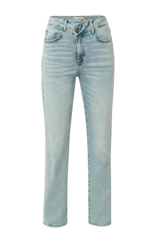 Straight Fit Jeans With Wrap Detail Light Blue Denim Women YAYA Jeans Straight Fit Jeans With Wrap Detail Light Blue Denim Women YAYA Jeans